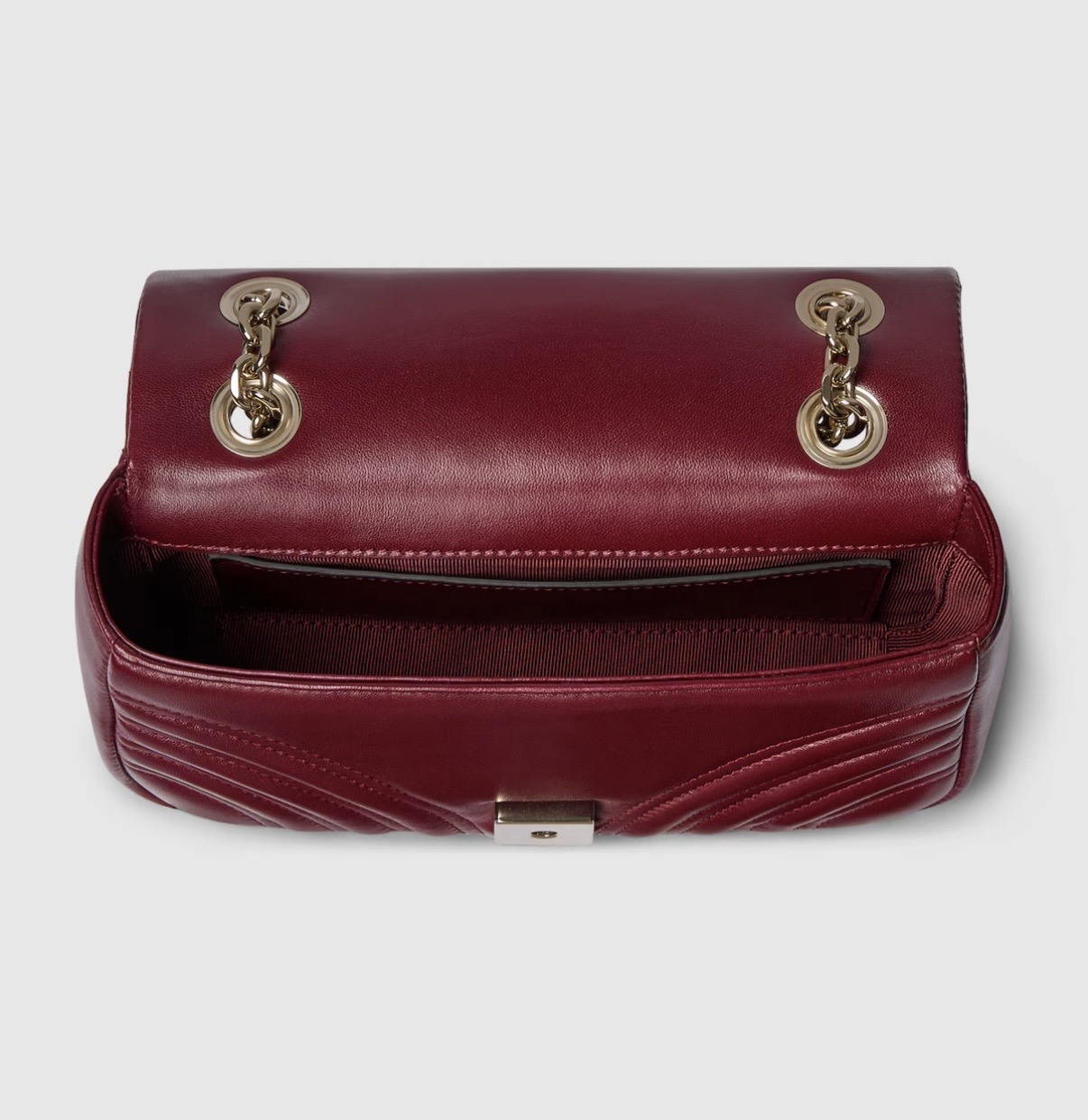 Gucci Marmont small burgund klasyka torebka - obrazek 2